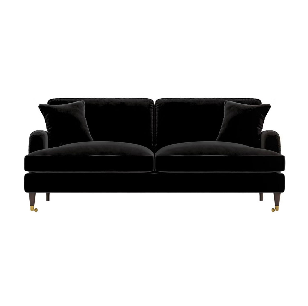Four Seater Sofa Velvet Couch Upholstered with Cushions
