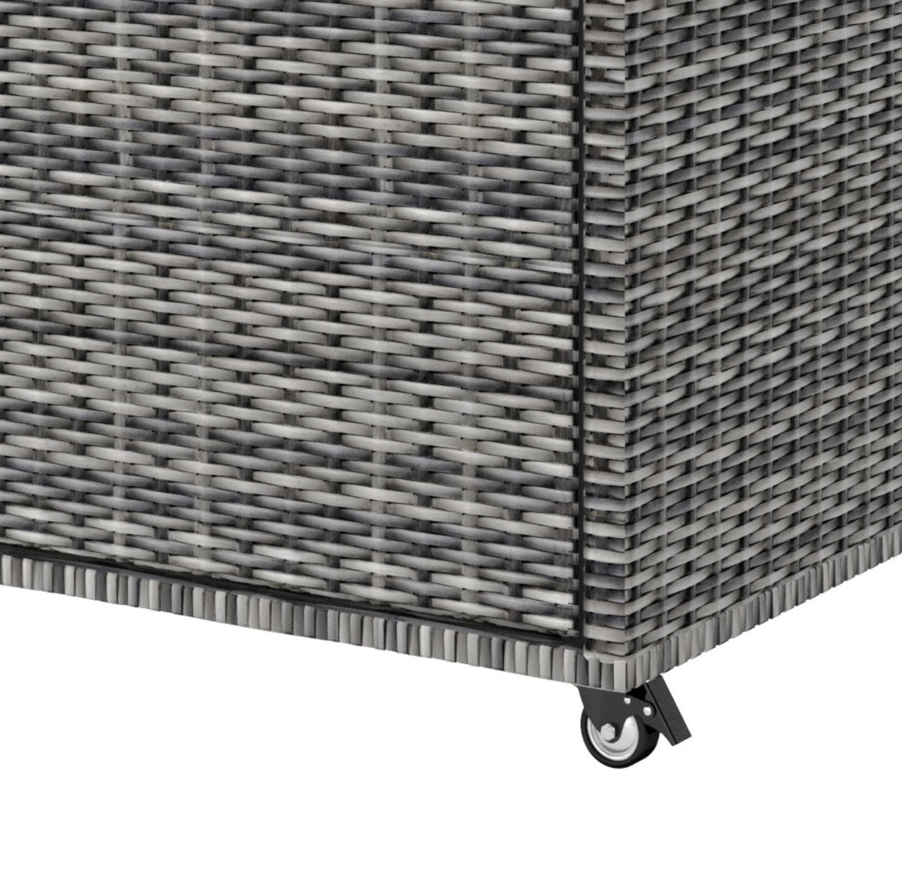 Rattan Cushion Box with Gas Lift Outdoor Patio