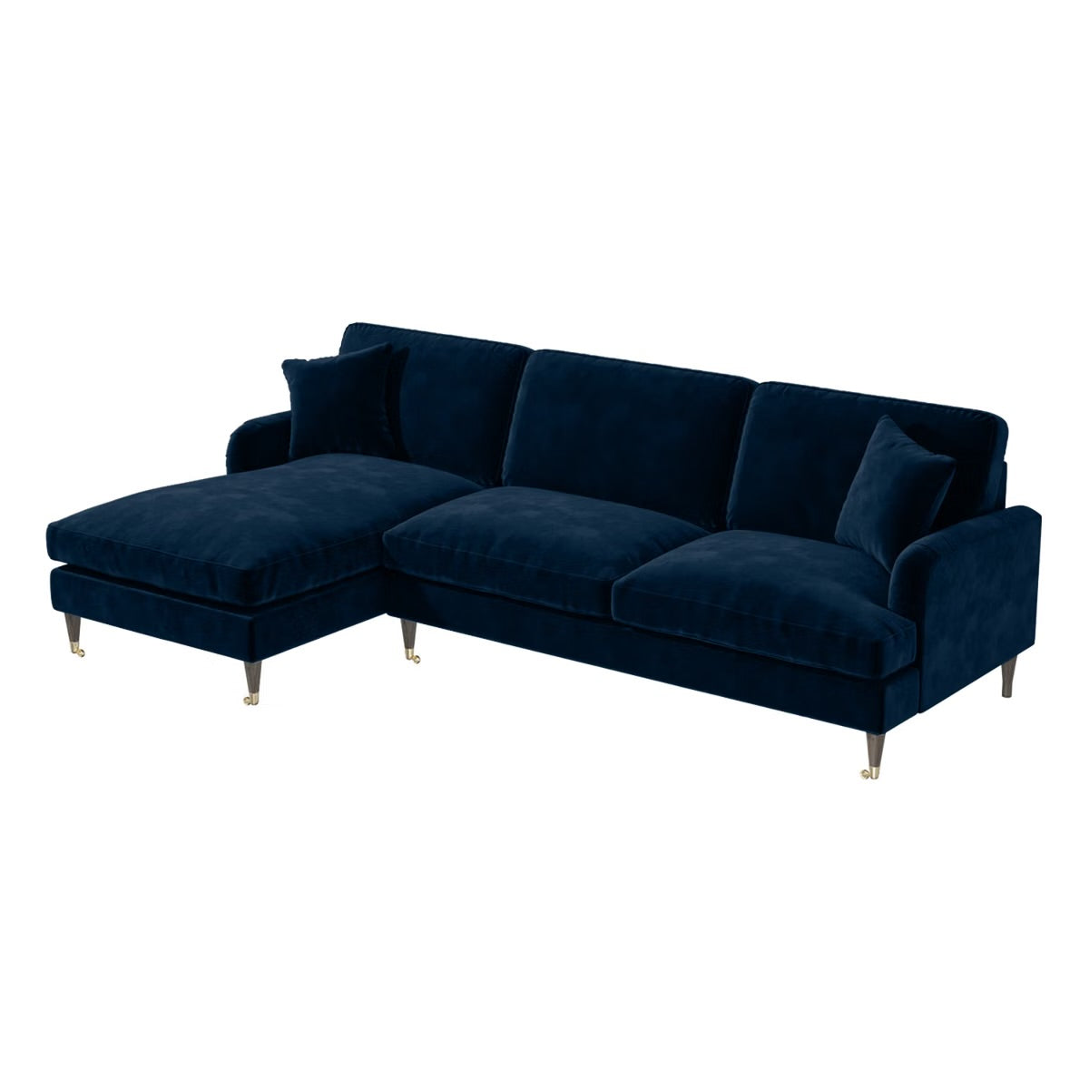 4 Seater Sofa L-Shaped Velvet Corner Couch with Cushions