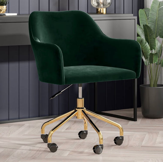 Velvet Swivel Office Chair Ergonomic and Adjustable Height