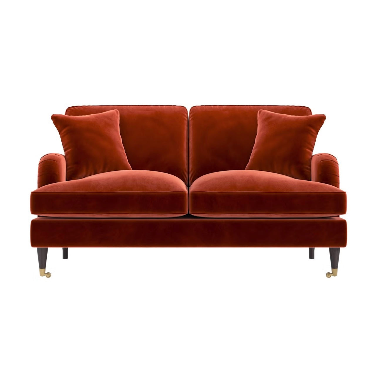 Velvet Sofa 2 Seater Couch Upholstered with Cushions
