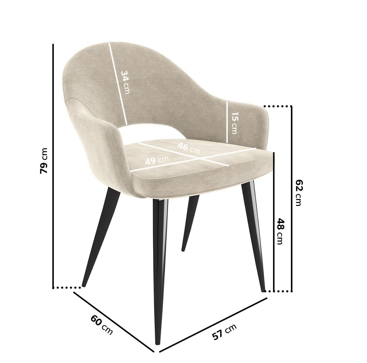 Modern Black Dining Set Table and Four Chairs