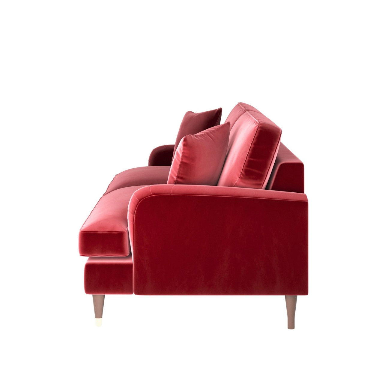 Velvet Sofa 3 Seater Couch Upholstered with Cushions