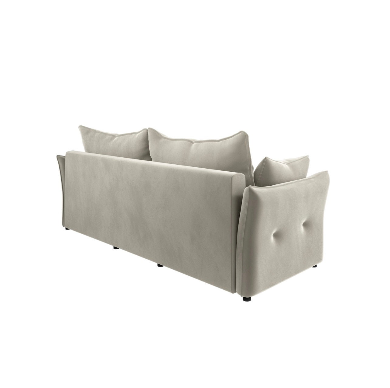 Sofa Bed 3 Seater Velvet Sleeper Sofa with Mattress and Cushions