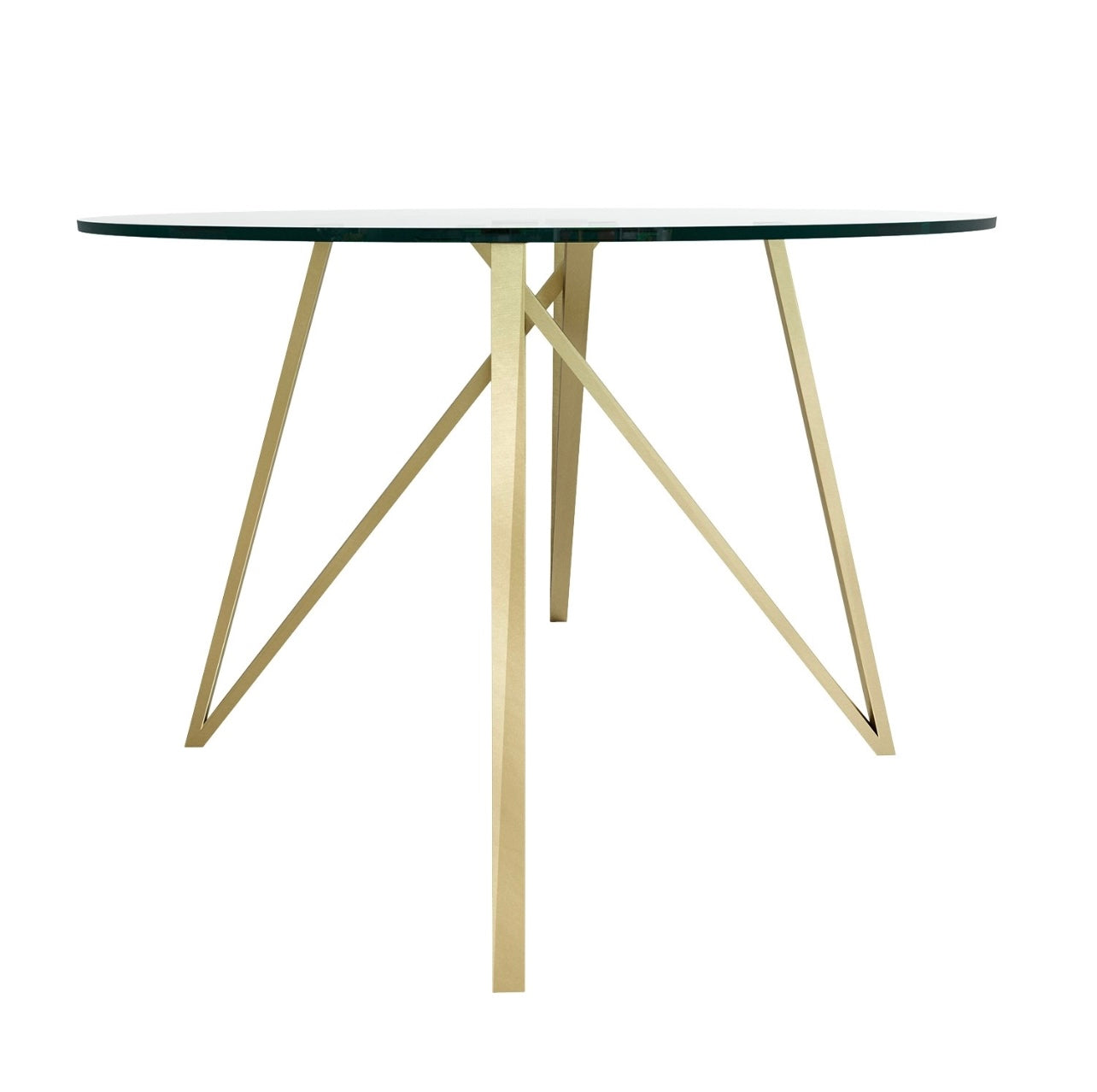 Dining Set Glass Table and Four Velvet Chairs