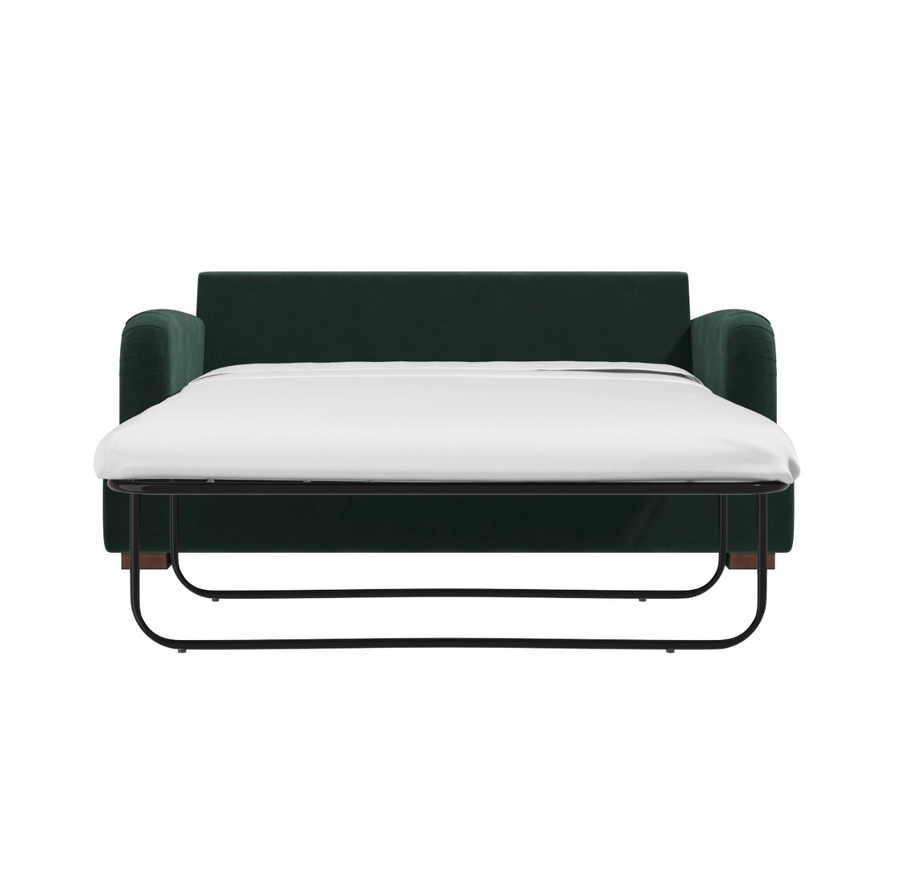 Velvet Sofa Bed 2 Seater Sleeper Sofa with Mattress and Cushions