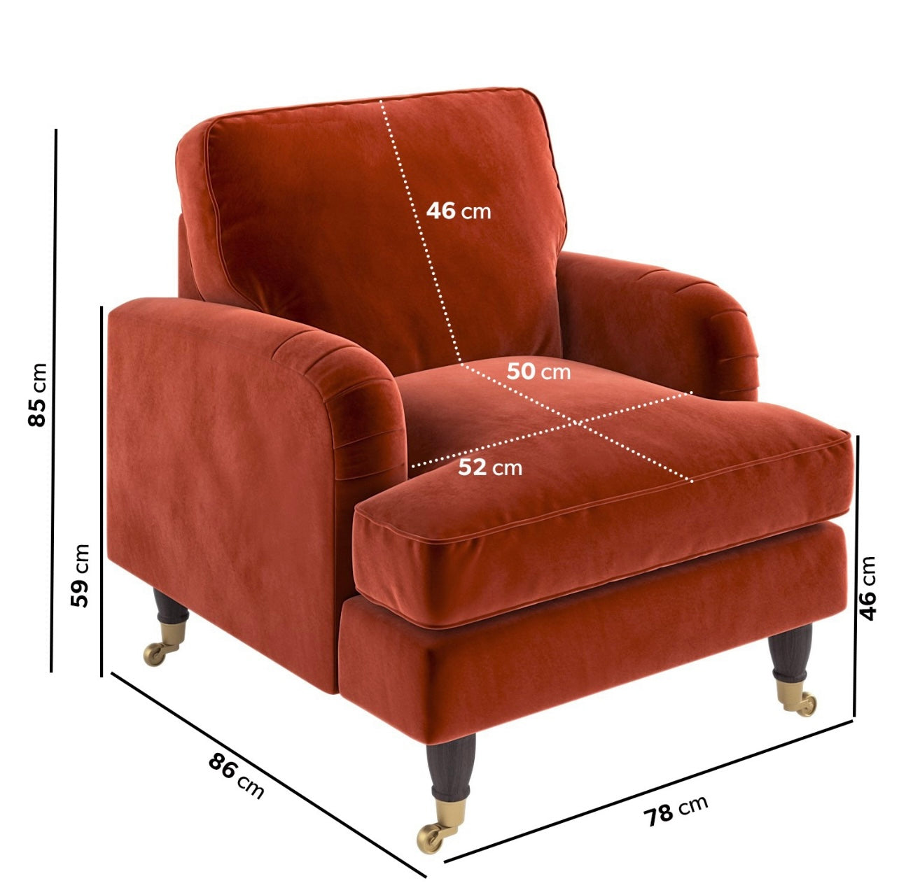 Velvet Armchair Upholstered Accent Chair Plush and Modern