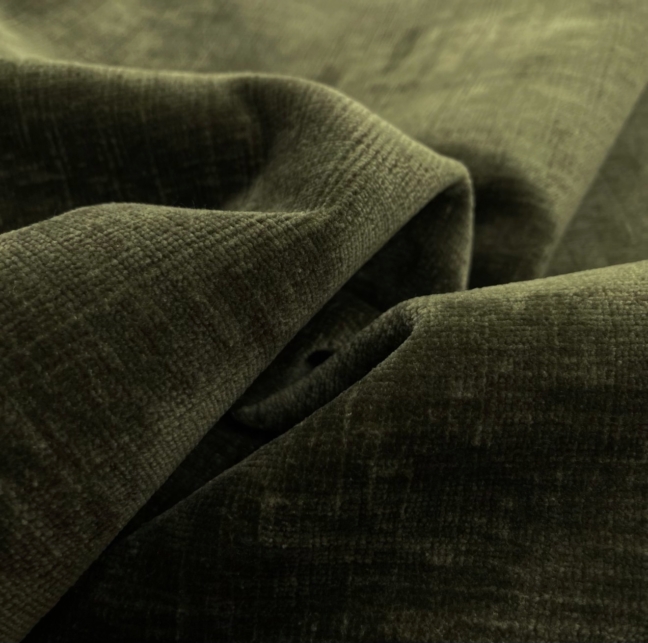 Chenille Feather Footstool Ottoman Pouffe Upholstered Soft Stool