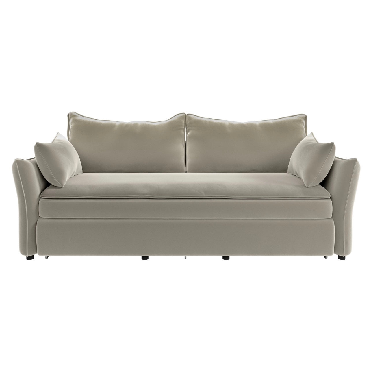 Sofa Bed 3 Seater Velvet Sleeper Sofa with Mattress and Cushions