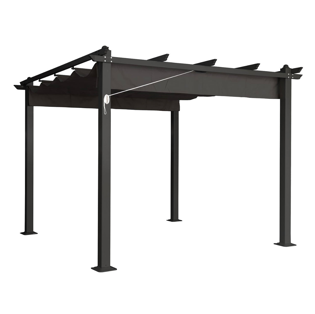 Aluminium Pergola Retractable Canopy Roof Garden Outdoor Patio