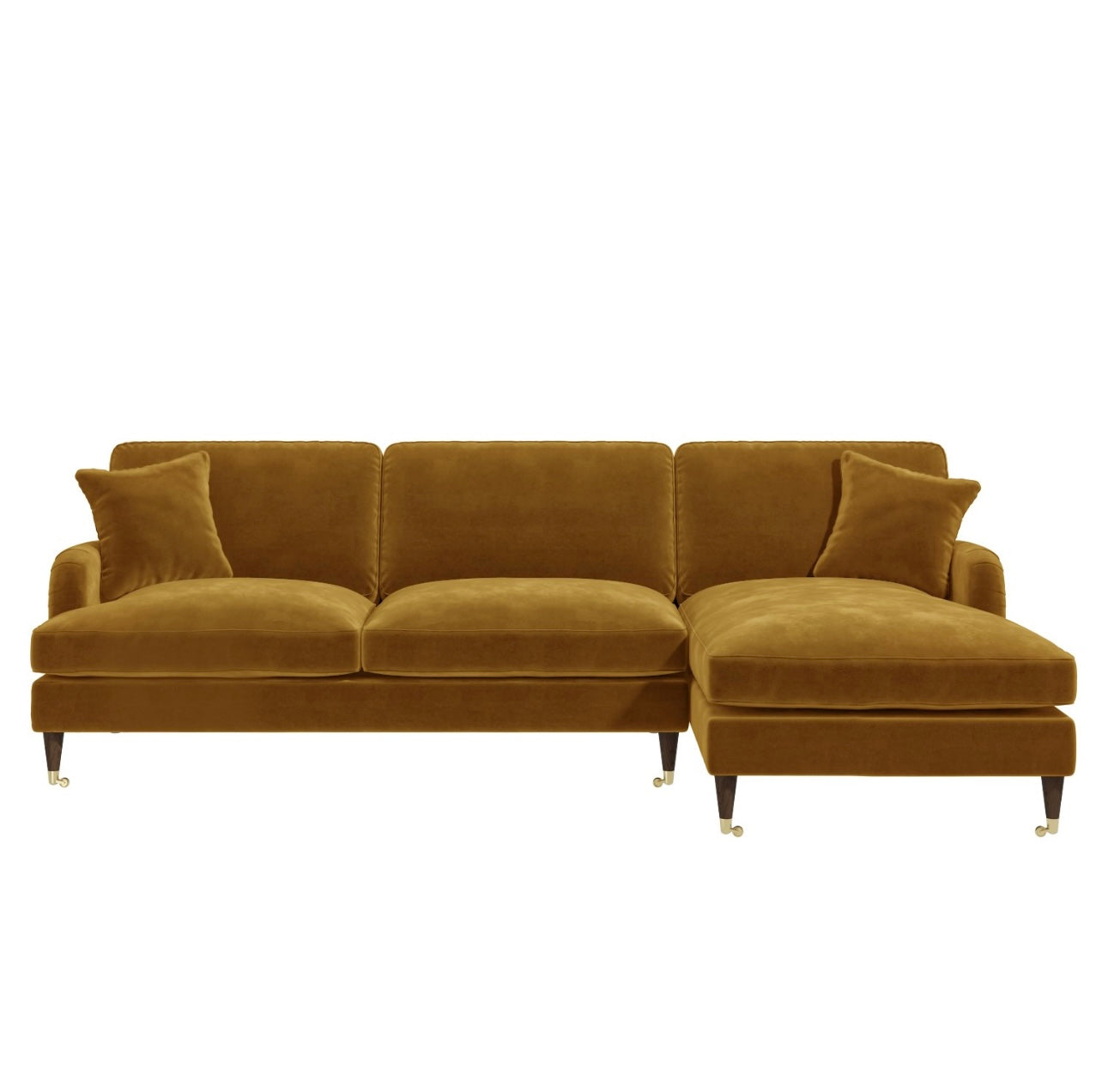 4 Seater Sofa L-Shaped Velvet Corner Couch with Cushions
