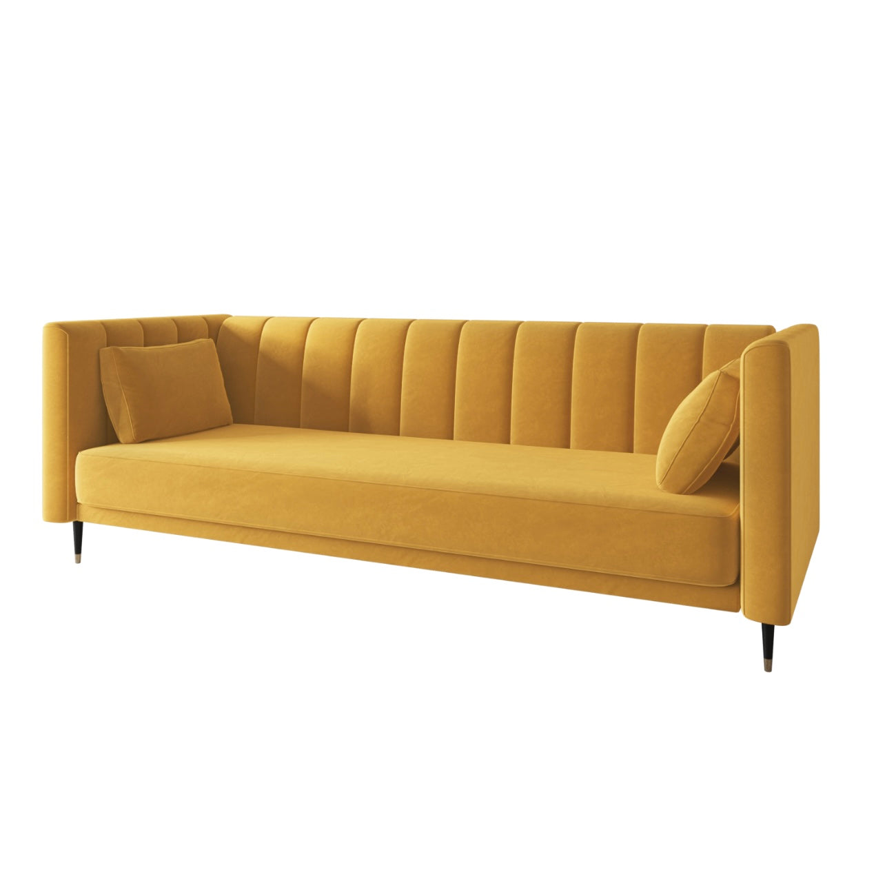 Velvet Sofa Bed 3 Seater Sleeper Sofa with Cushions