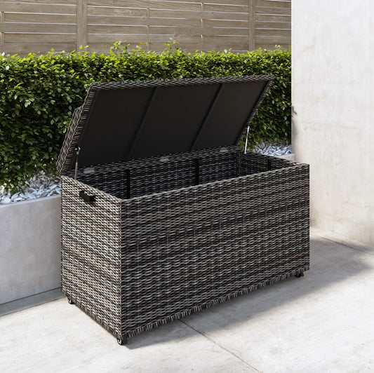 Rattan Cushion Box with Gas Lift Outdoor Patio