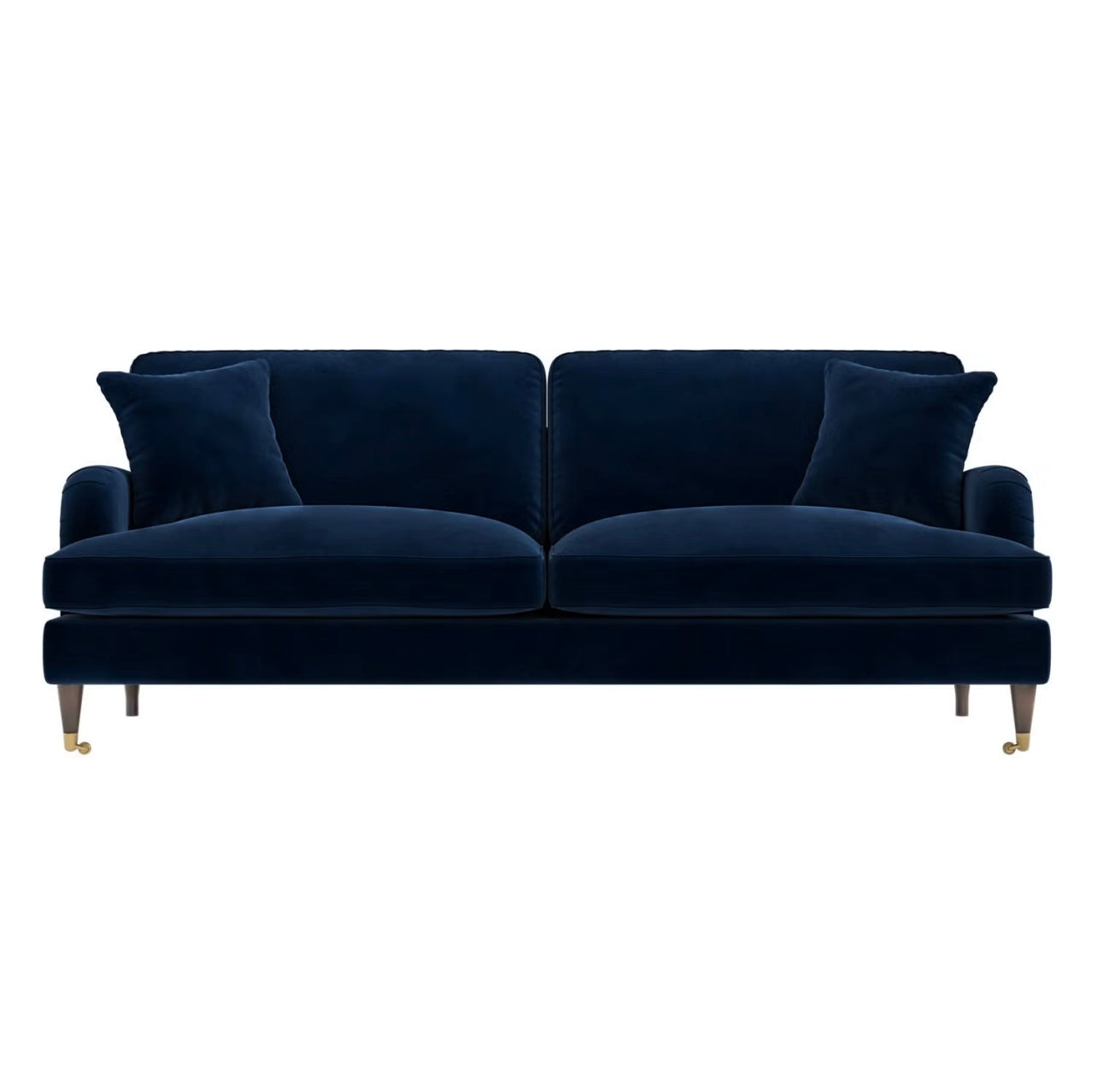 Four Seater Sofa Velvet Couch Upholstered with Cushions