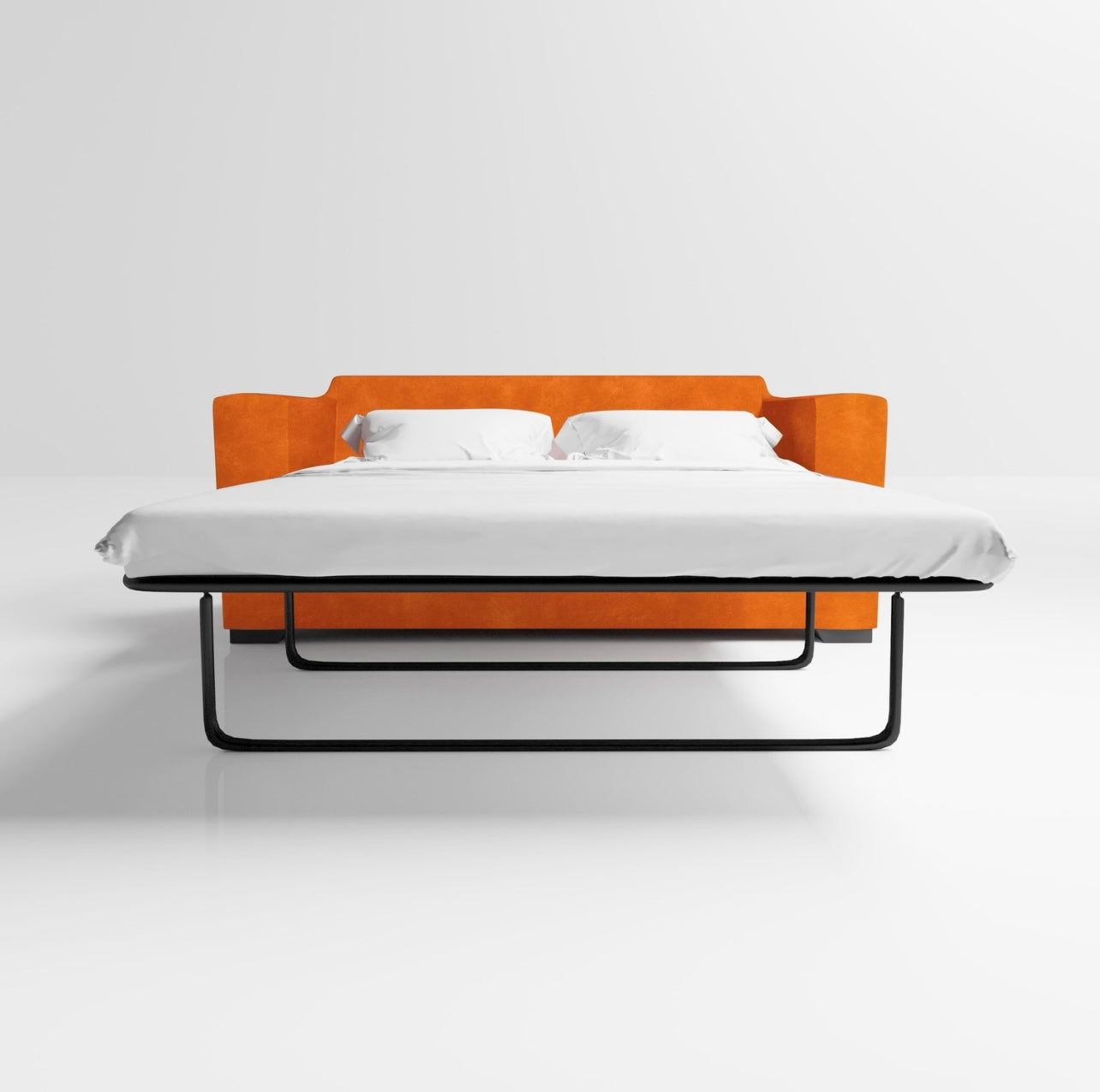 Velvet Sofa Bed 2 Seater Sleeper Sofa with Mattress and Cushions