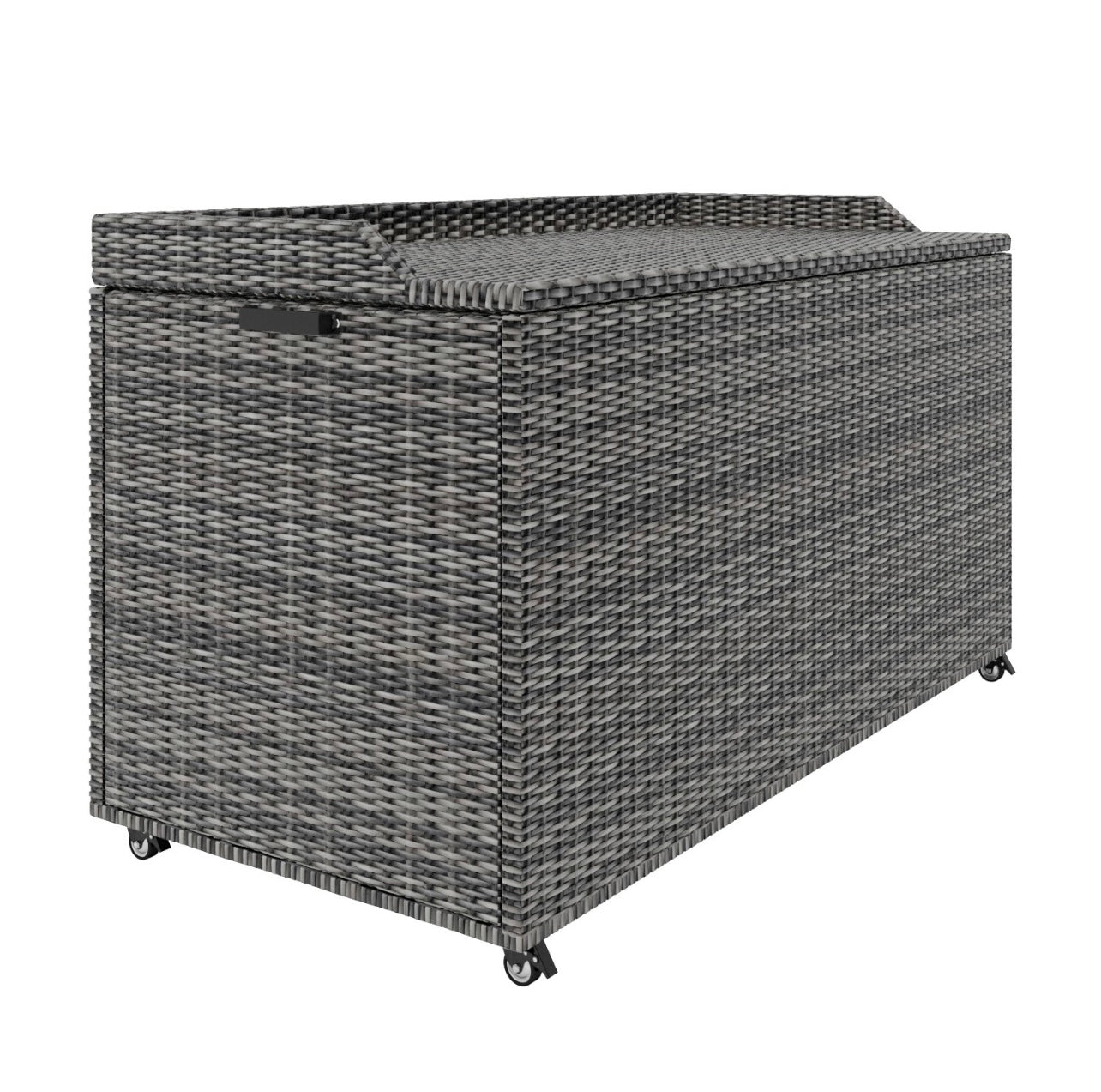 Rattan Cushion Box with Gas Lift Outdoor Patio