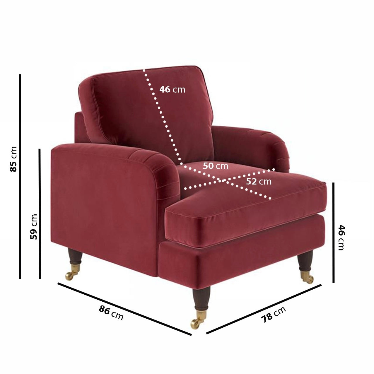 Velvet Armchair Upholstered Accent Chair Plush and Modern