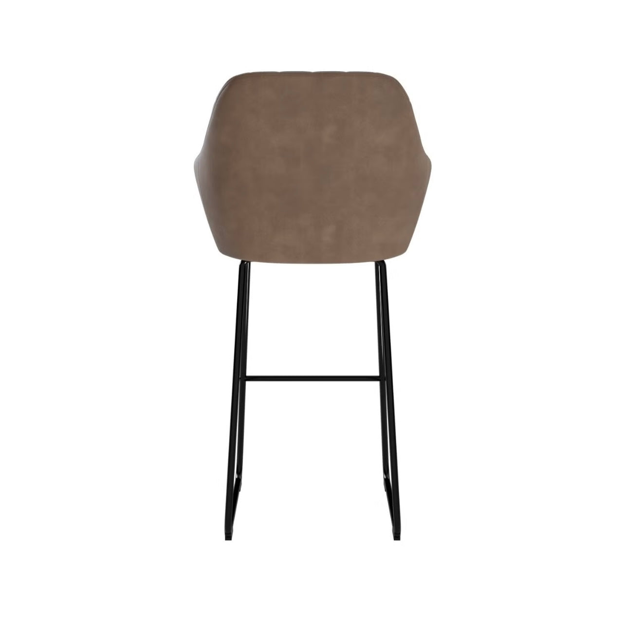 Faux Leather Bar Stool Modern with Footrest and Ergonomic Padded Seat