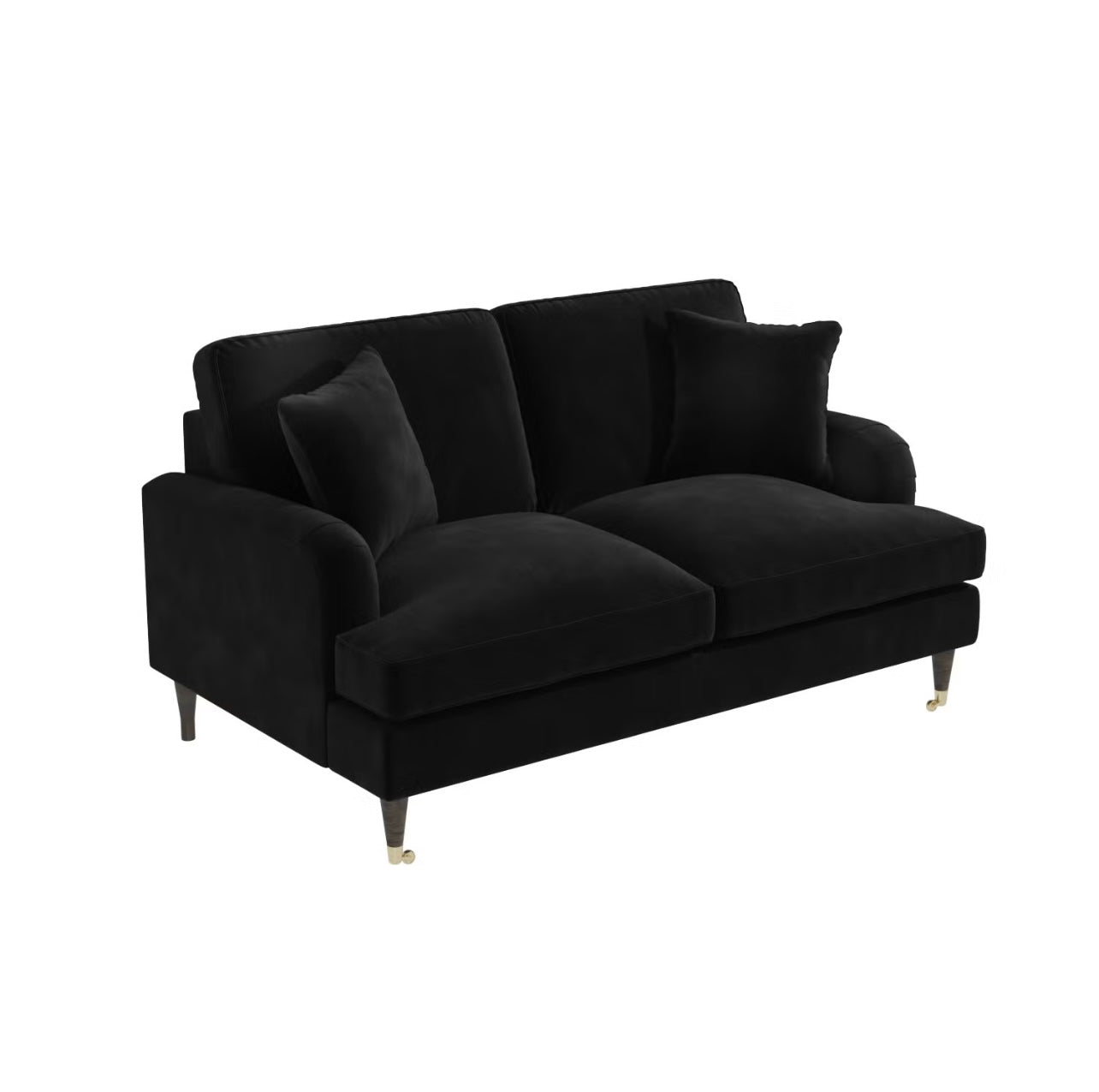 Velvet Sofa 2 Seater Couch Upholstered with Cushions