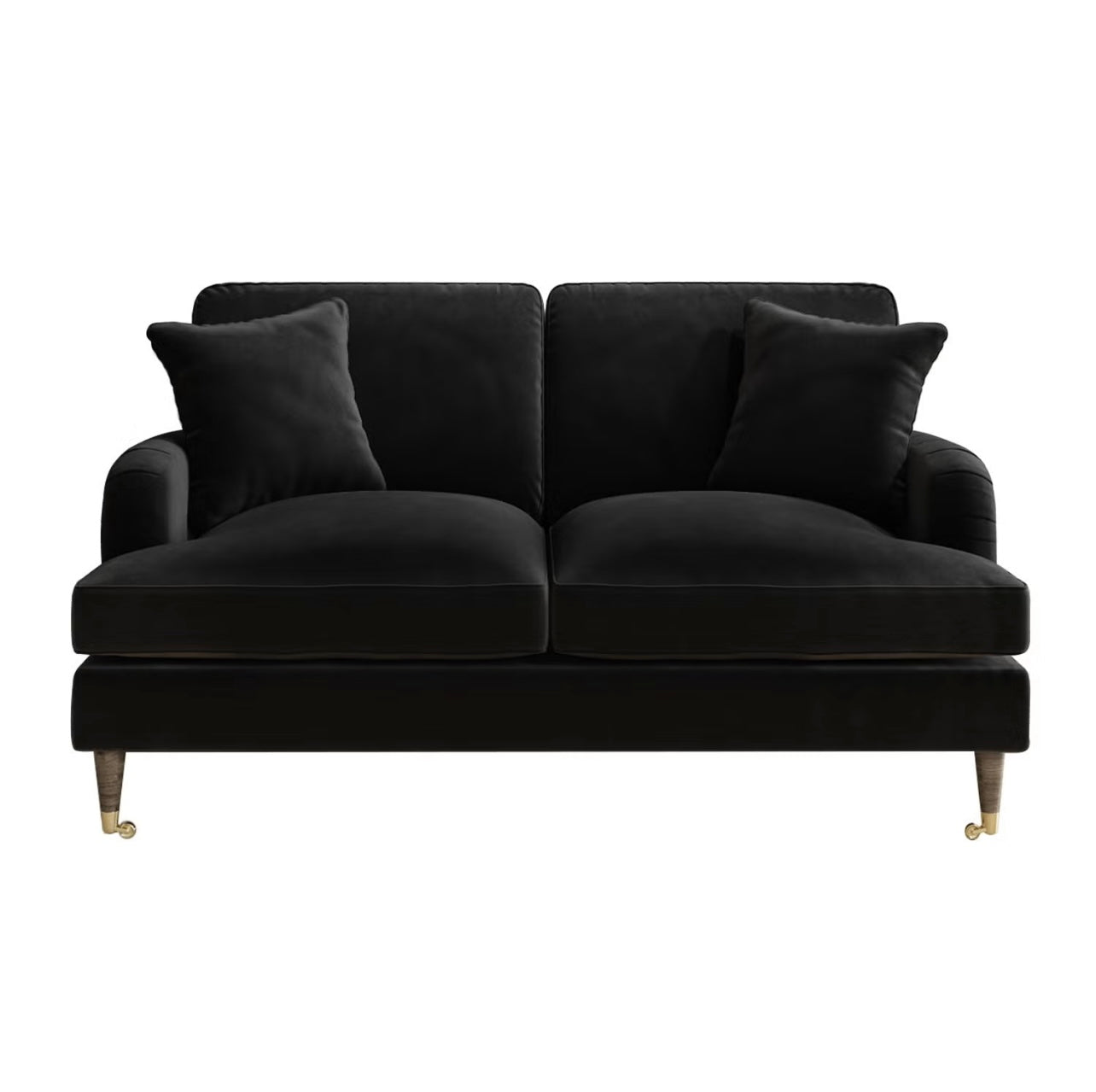 Velvet Sofa 2 Seater Couch Upholstered with Cushions