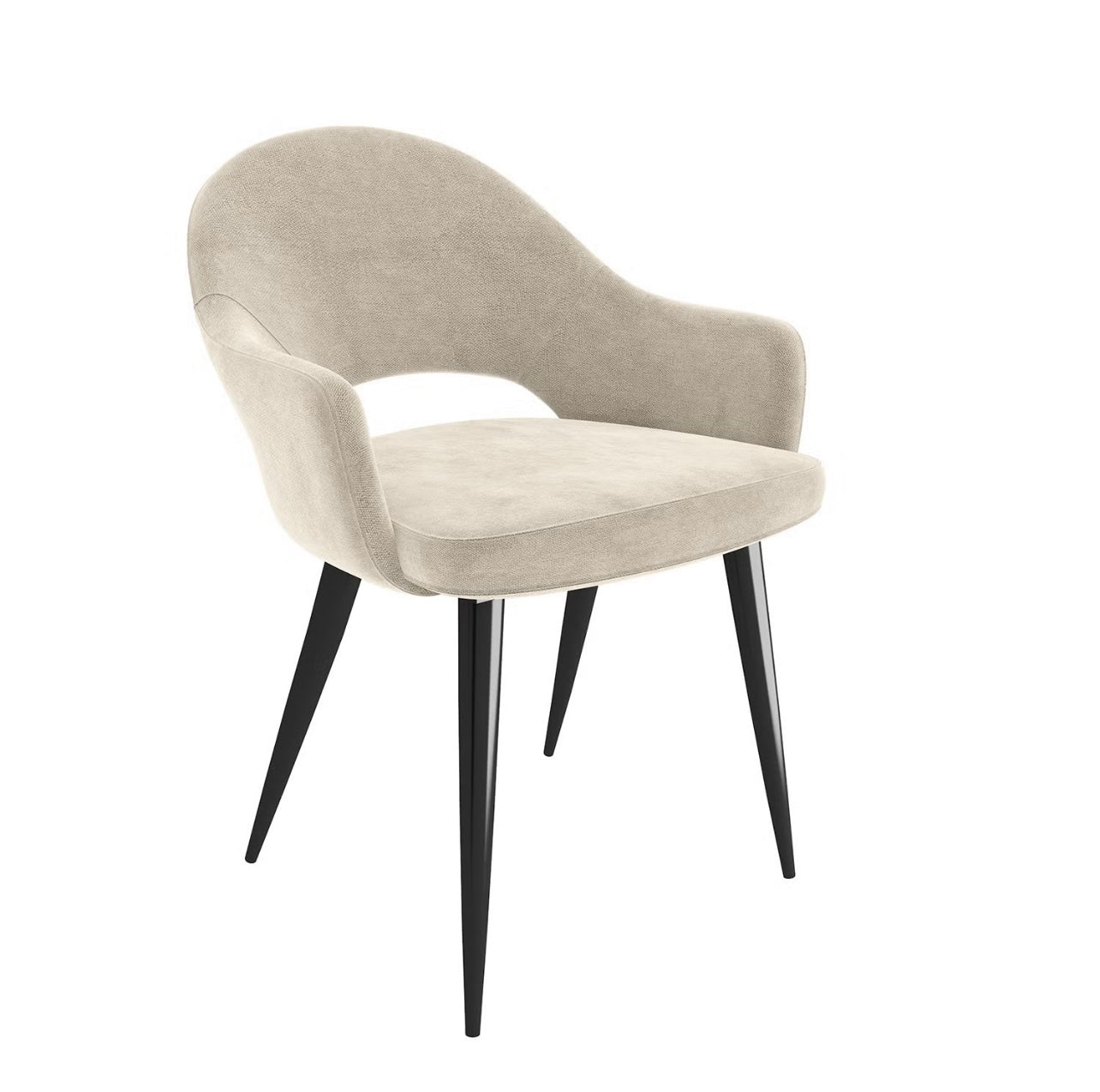 Modern Black Dining Set Table and Four Chairs