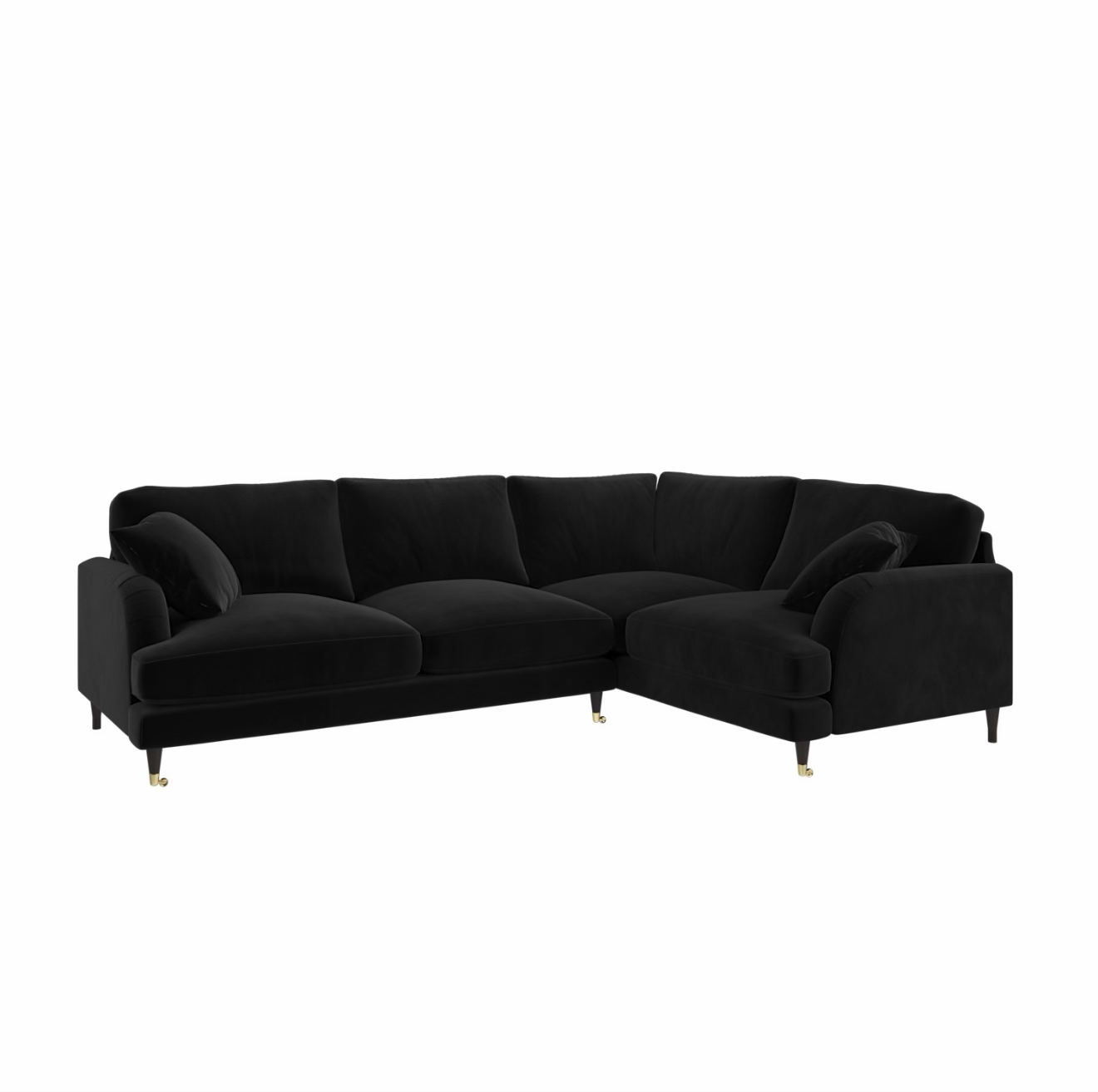 4 Seater Sofa L-Shaped Velvet Corner Couch with Cushions