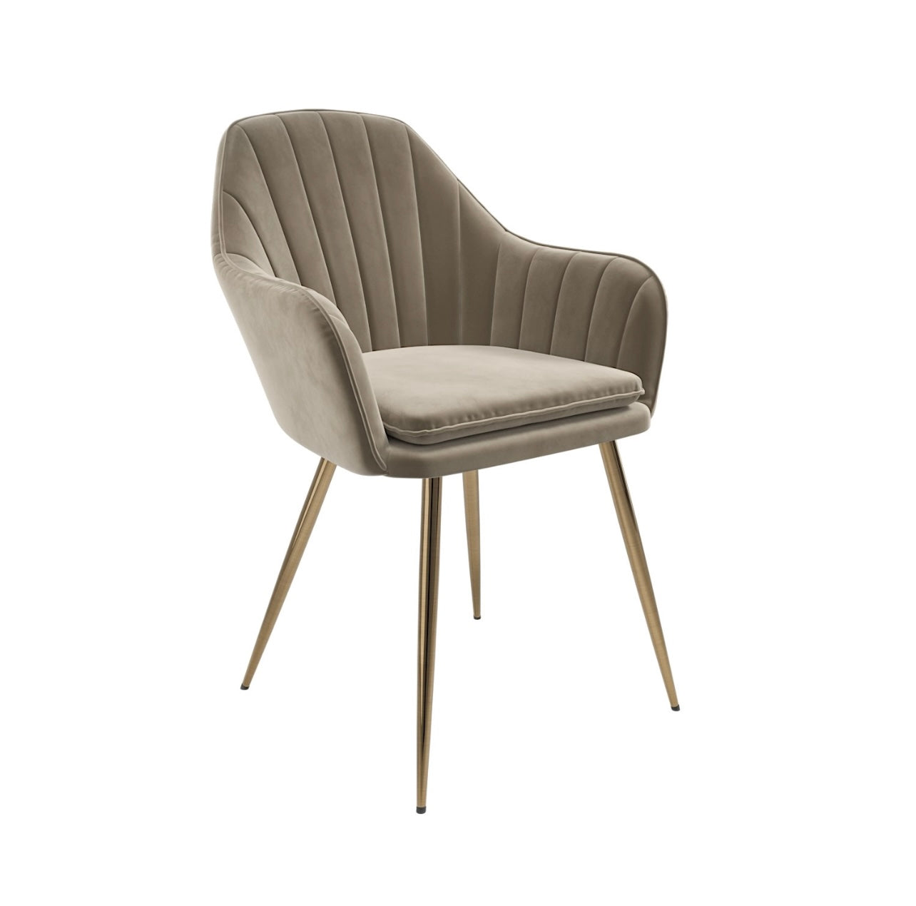 Dining Set Glass Table and Four Velvet Chairs