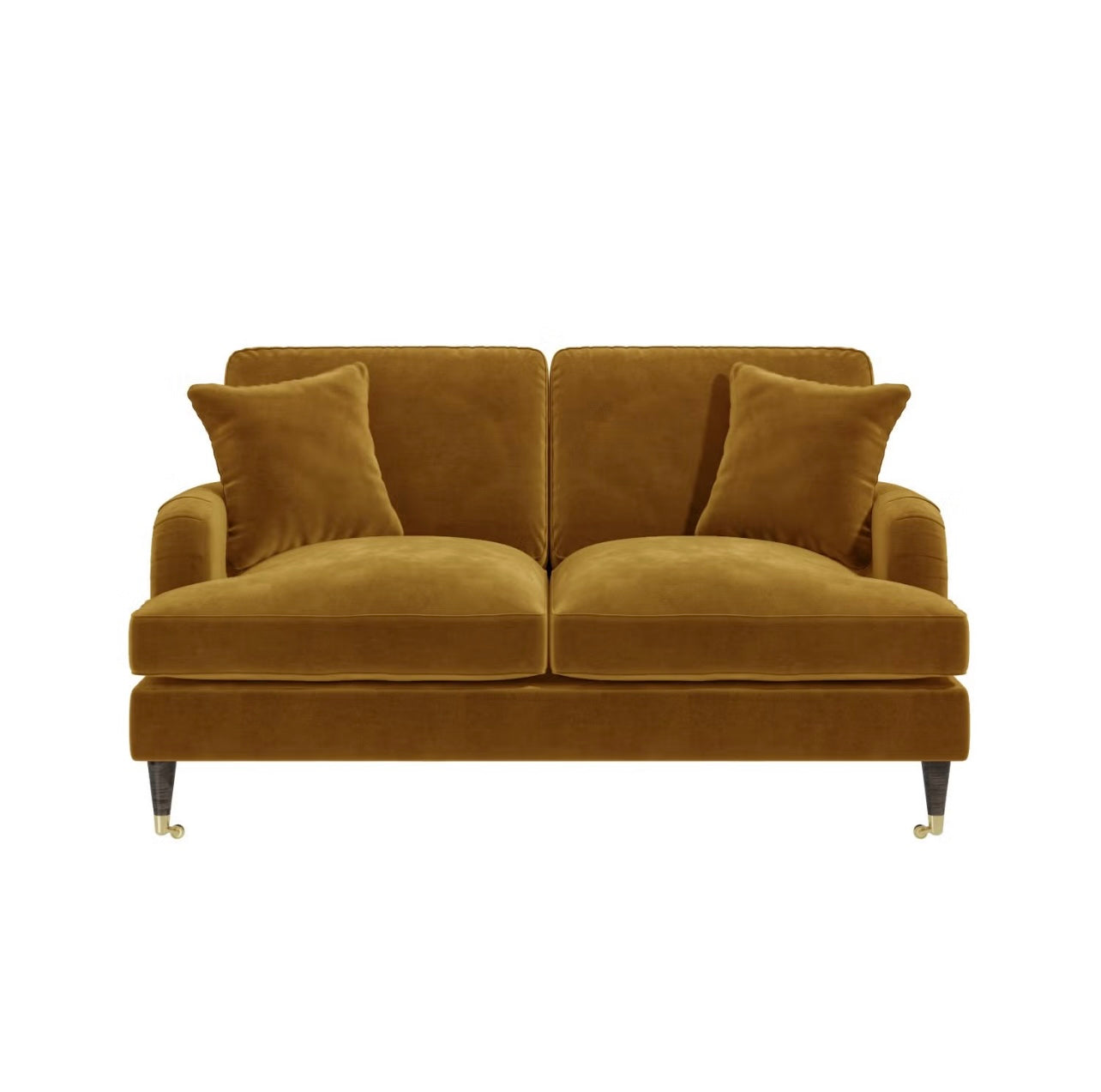 Velvet Sofa 2 Seater Couch Upholstered with Cushions