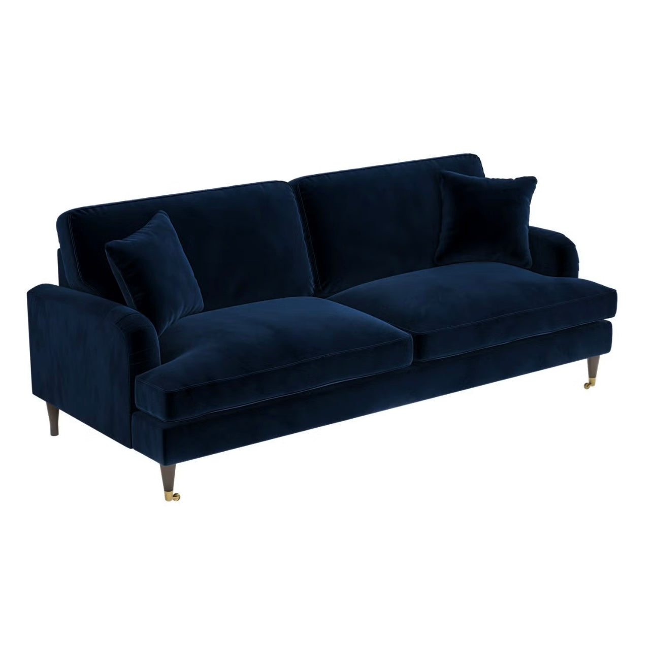 Four Seater Sofa Velvet Couch Upholstered with Cushions