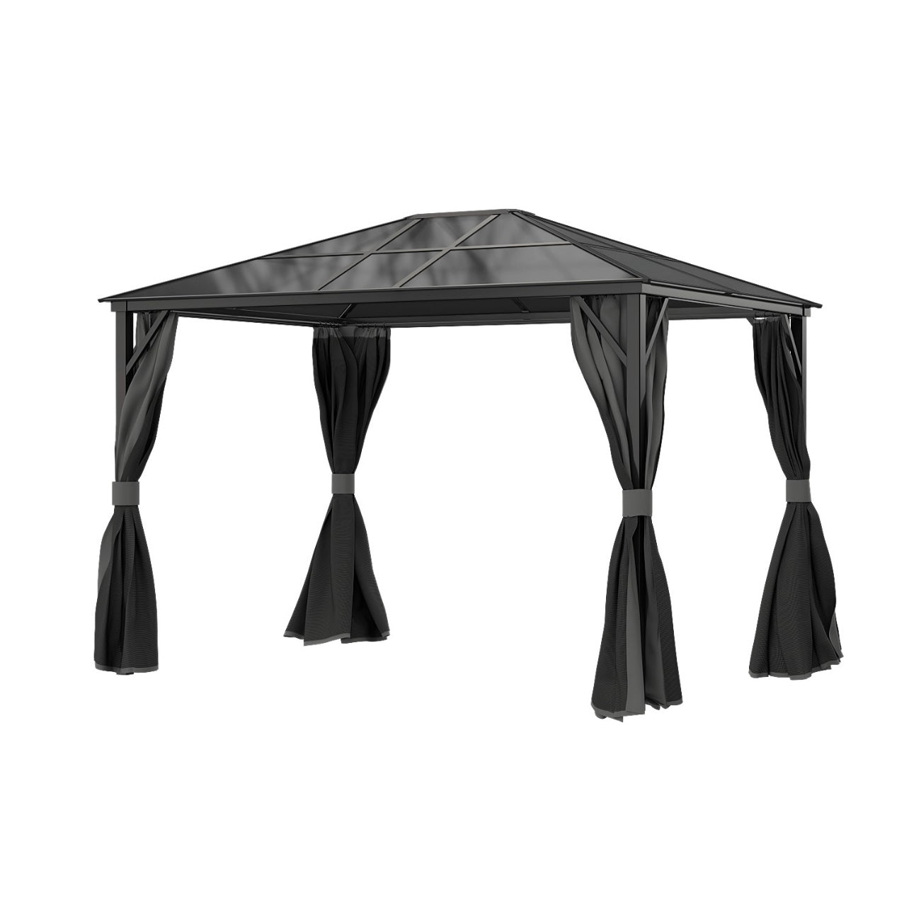 Steel Gazebo Grey Garden Outdoor Patio