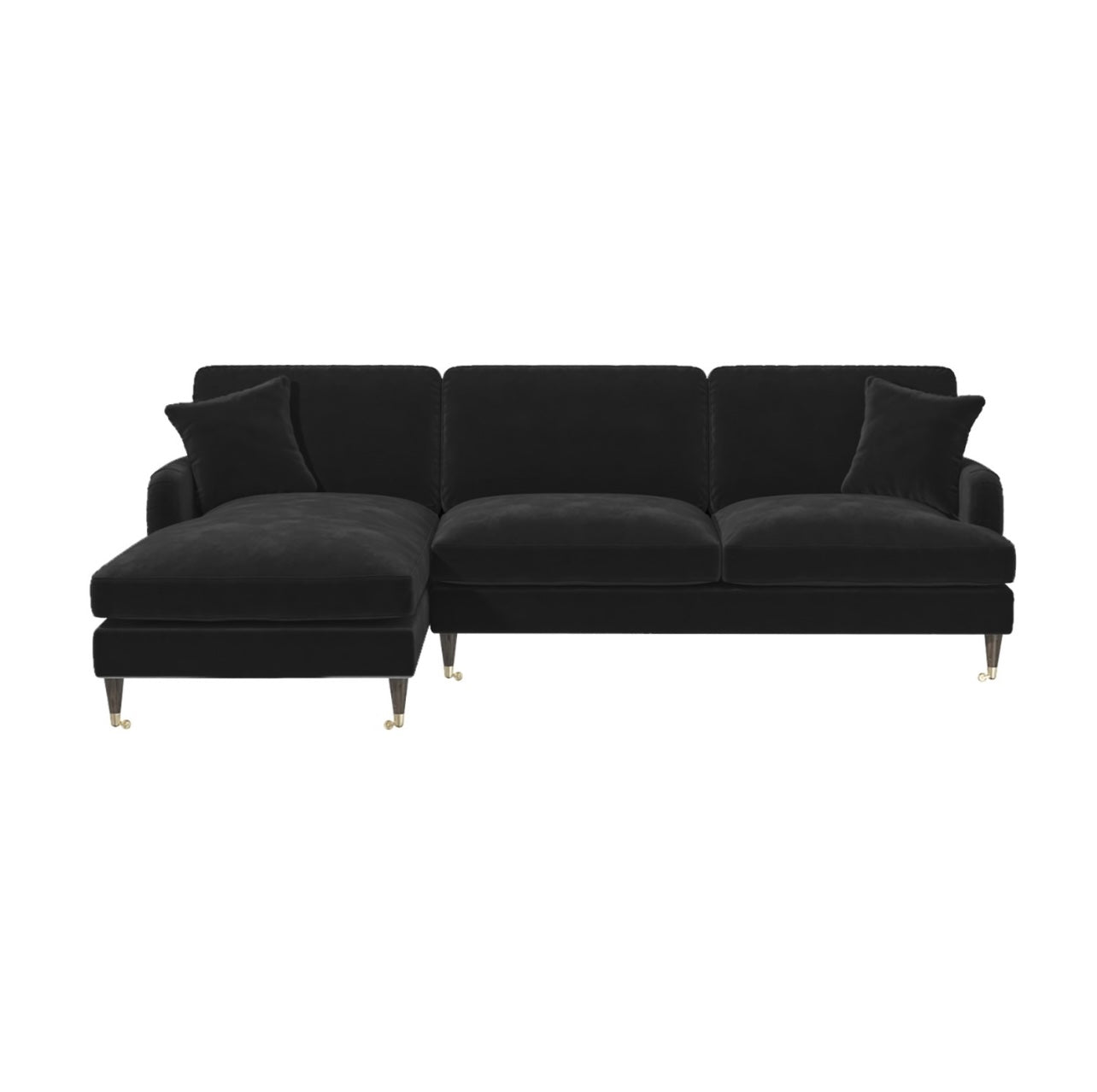 4 Seater Sofa L-Shaped Velvet Corner Couch with Cushions