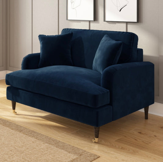 Velvet Loveseat Sofa Couch 2 Seater with Cushions