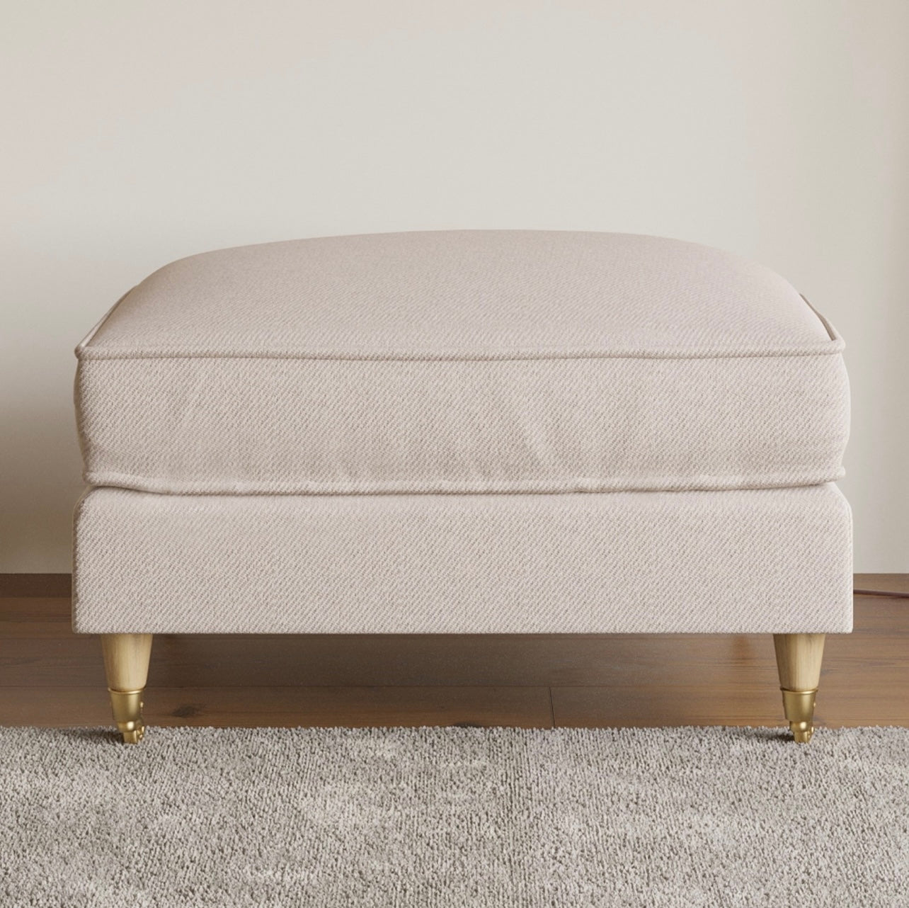 Ottoman Footstool Pouffe Upholstered Soft Stool