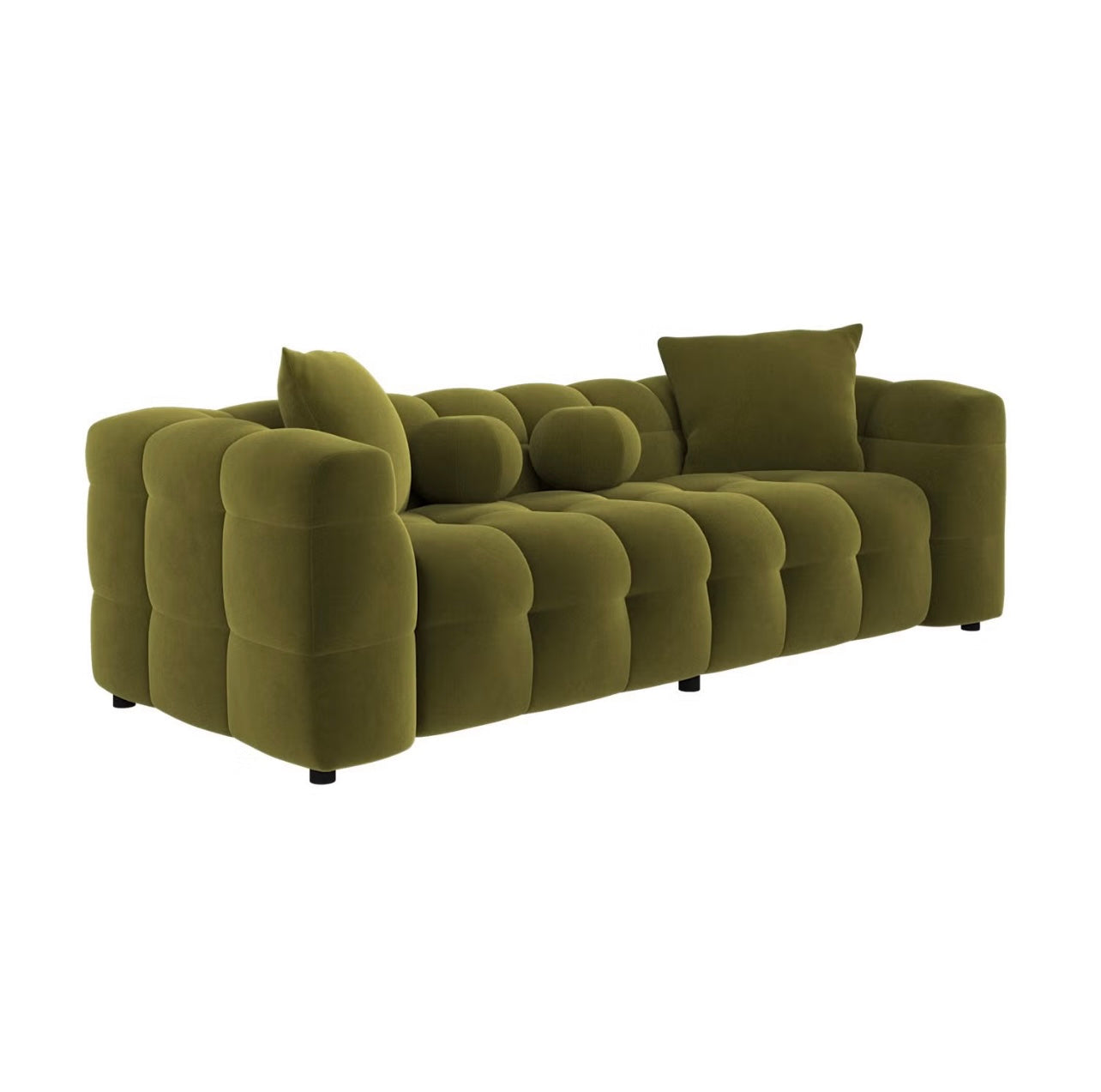 Velvet Sofa 3 Seater Settee Upholstered with Cushions