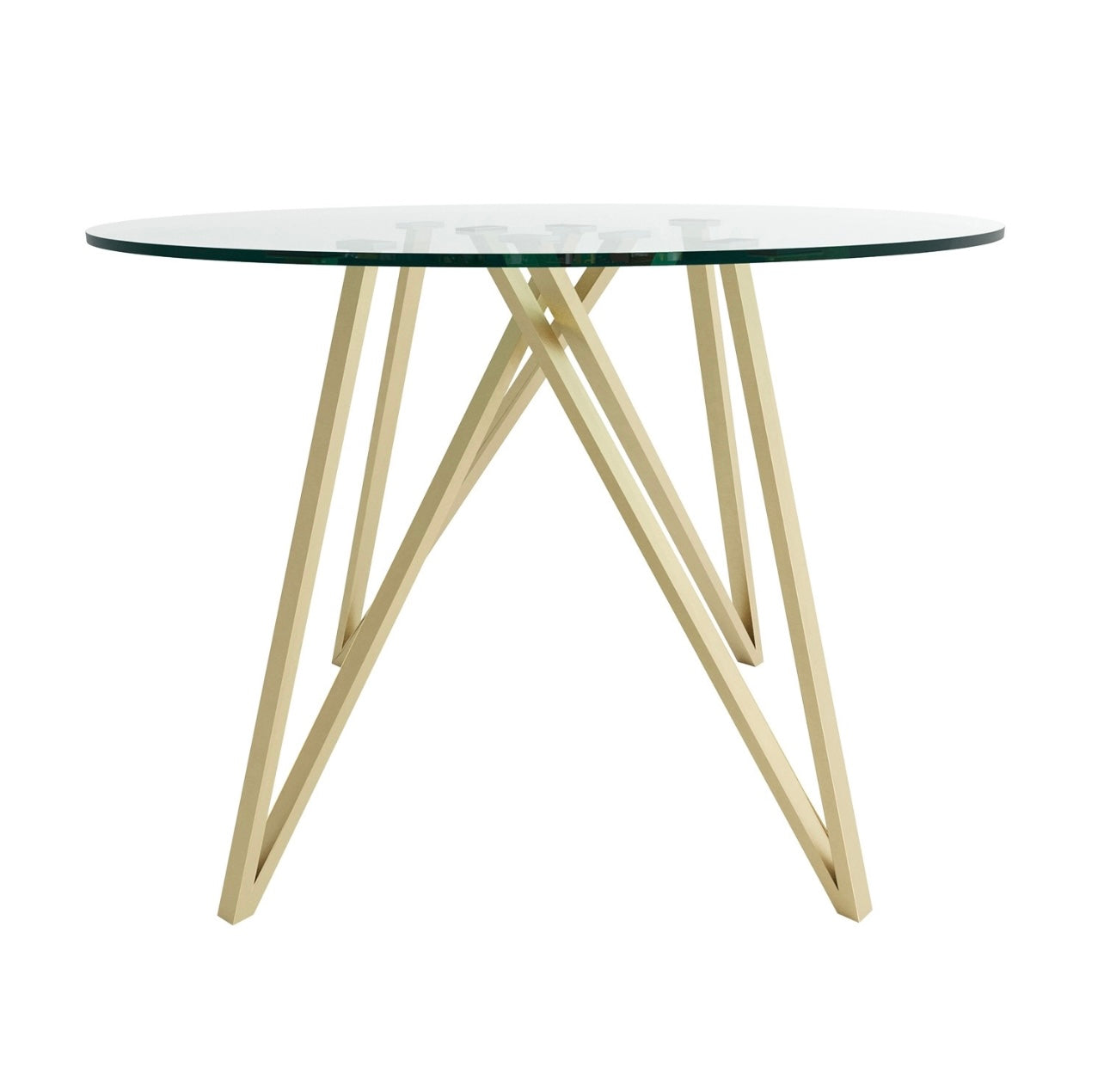 Dining Set Glass Table and Four Velvet Chairs