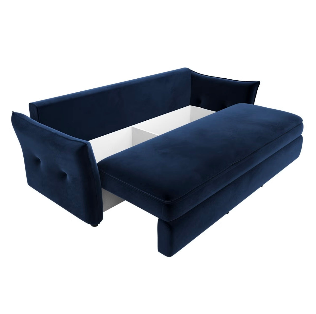 Sofa Bed 3 Seater Velvet Sleeper Sofa with Mattress and Cushions