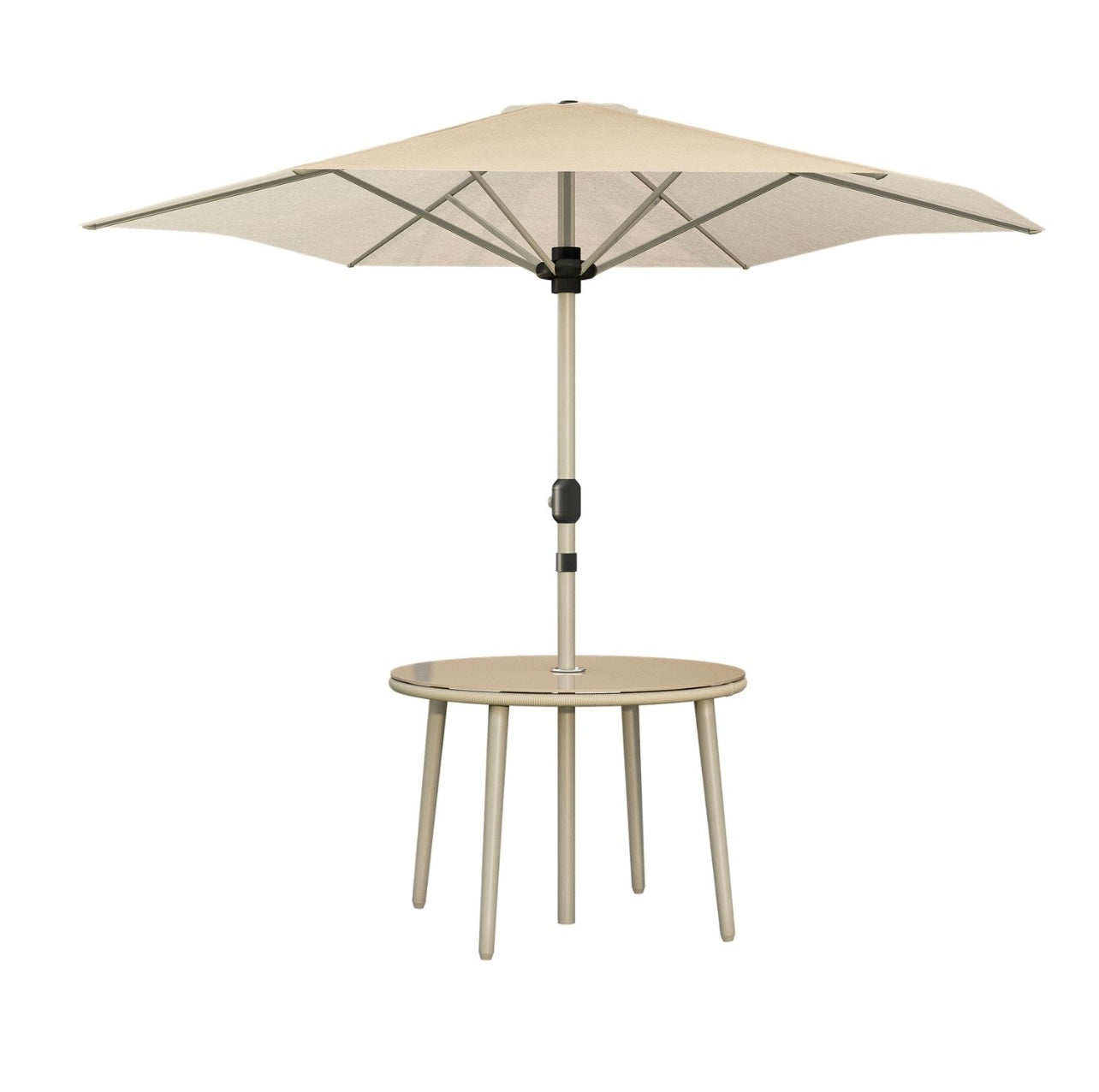 Garden Dining Set 4 Seater with Parasol Outdoor Patio