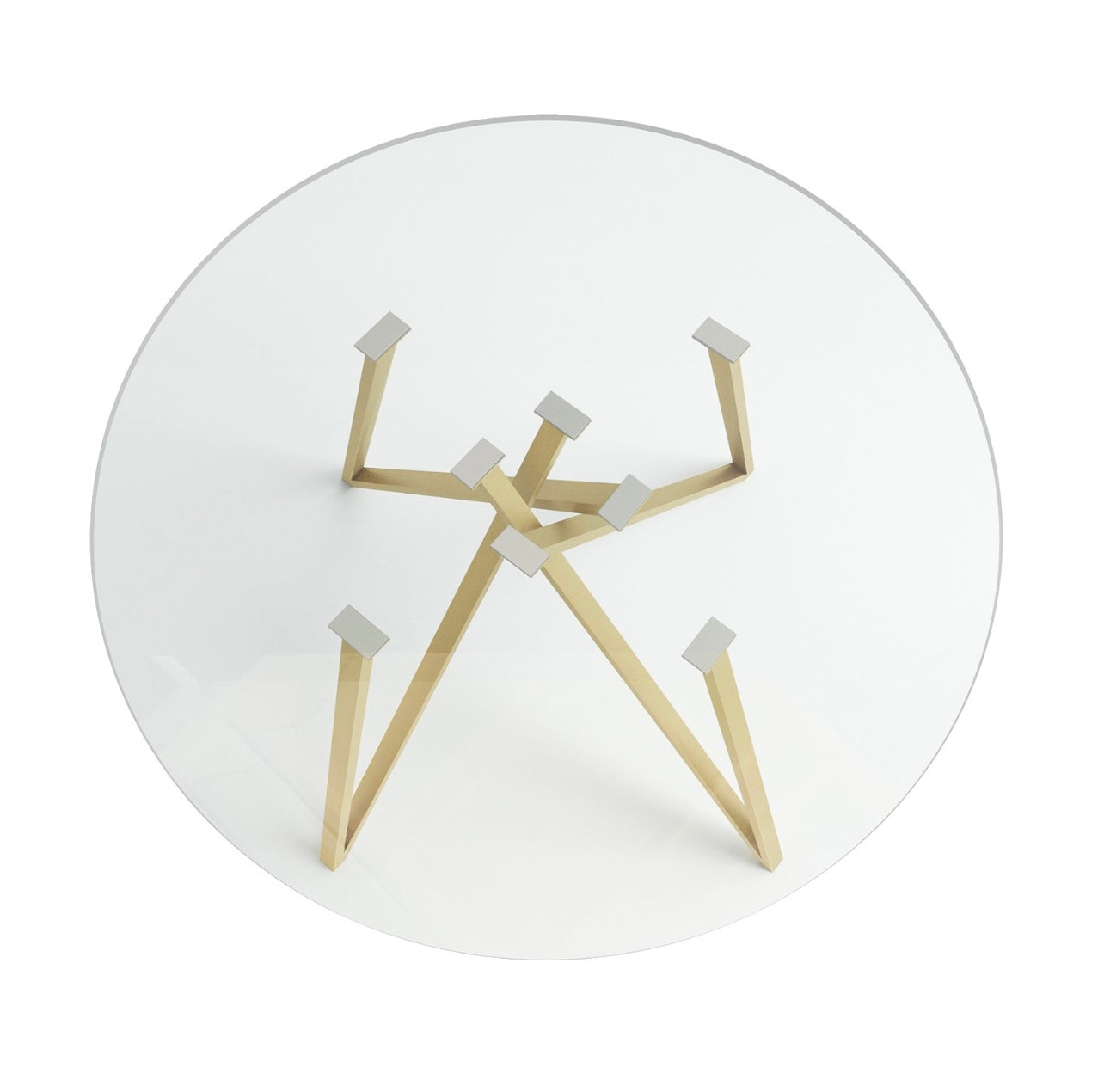 Dining Set Glass Table and Four Velvet Chairs