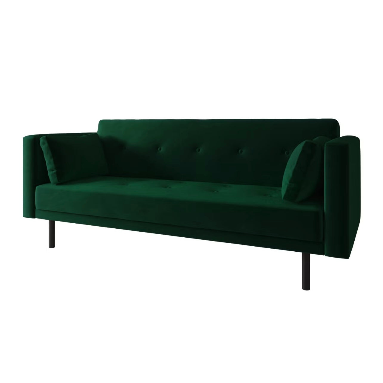 Velvet Sofa Bed 3 Seater Sleeper Sofa with Cushions