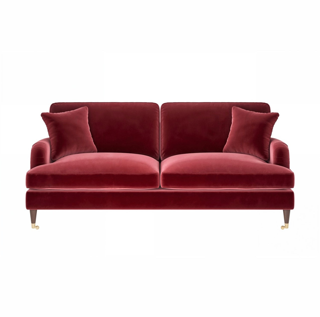 Velvet Sofa 3 Seater Couch Upholstered with Cushions
