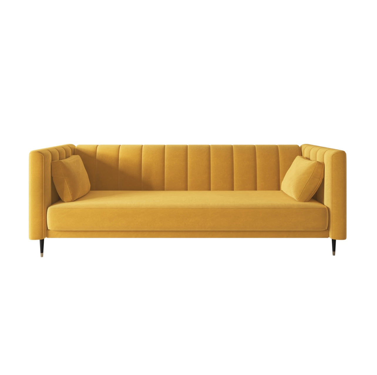 Velvet Sofa Bed 3 Seater Sleeper Sofa with Cushions