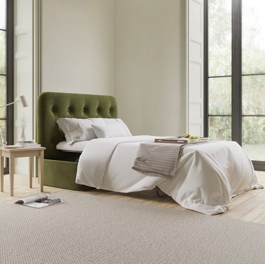 Velvet Single Guest Bed Pull Out Bed with Mattress