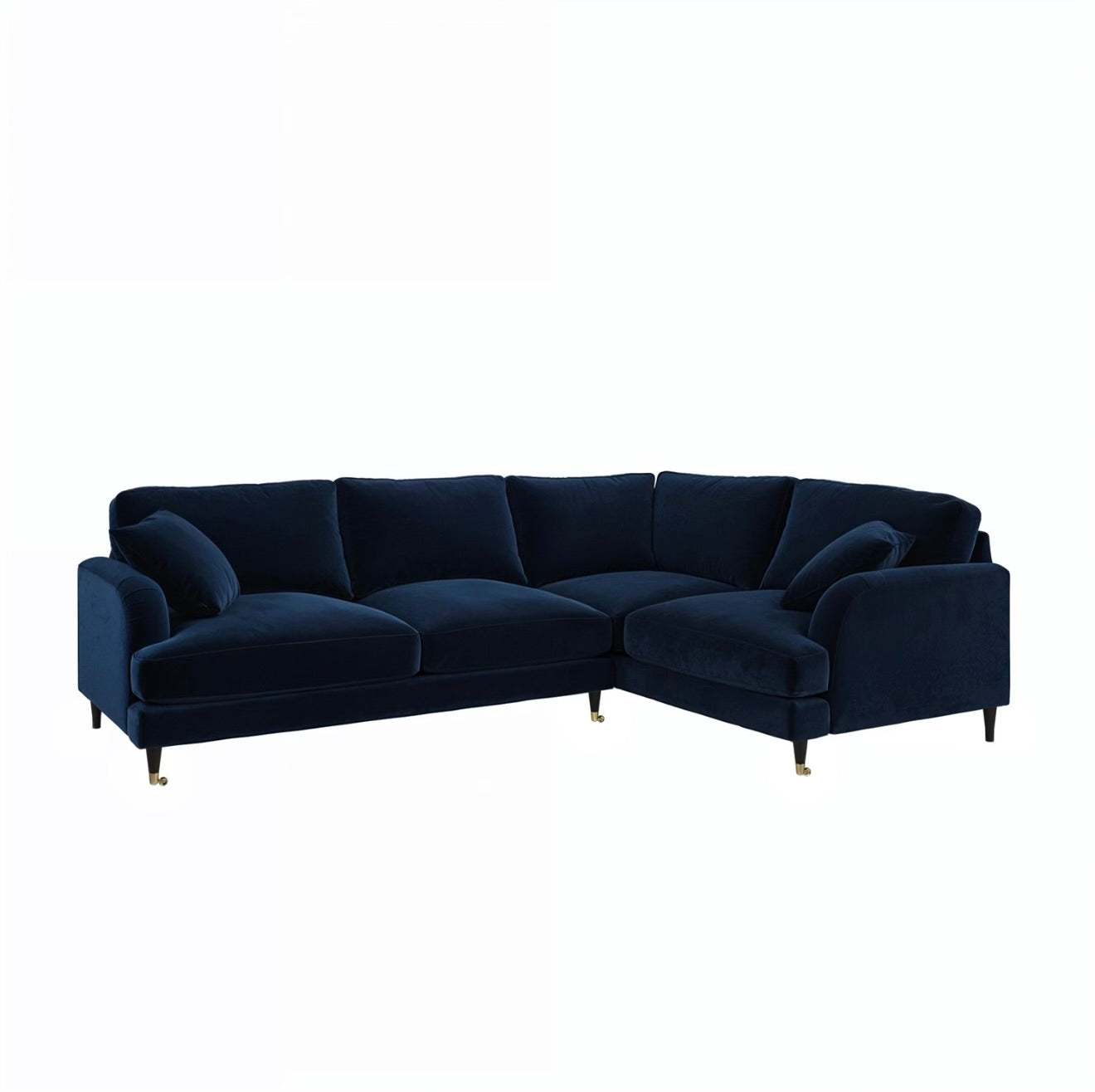 4 Seater Sofa L-Shaped Velvet Corner Couch with Cushions