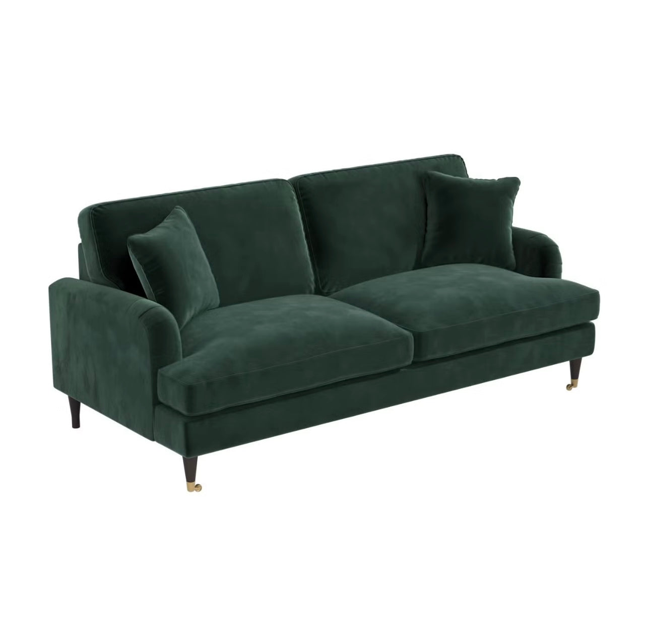 4 Seater Velvet Sofa Couch Upholstered with Cushions