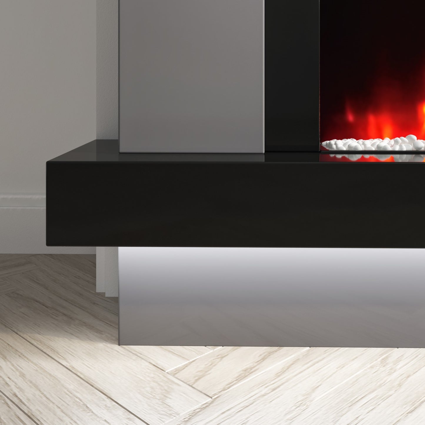 Electric Fireplace LED Flame Freestanding with Remote Control