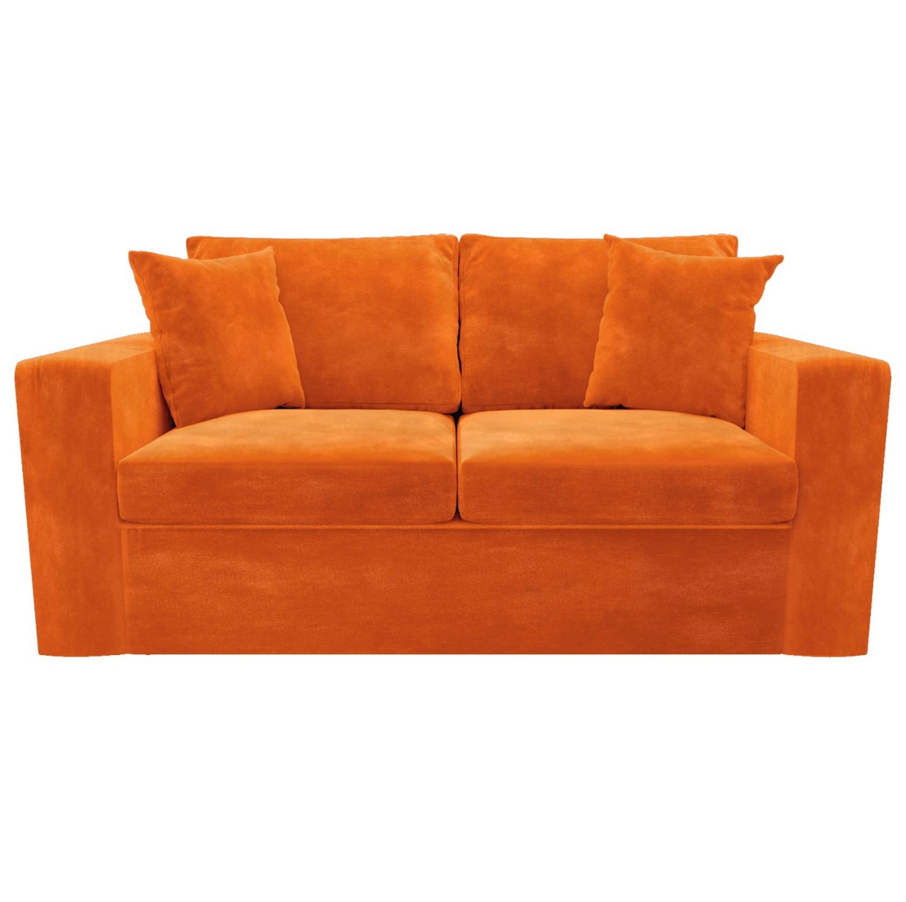 Velvet Sofa Bed 2 Seater Sleeper Sofa with Mattress and Cushions