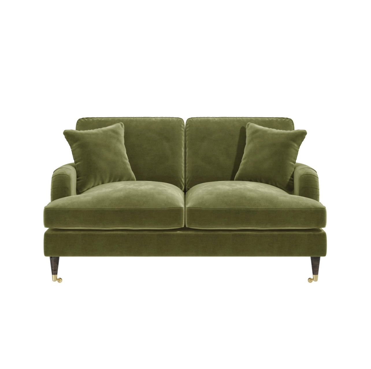 Two Seater Sofa Velvet Couch Upholstered with Cushions