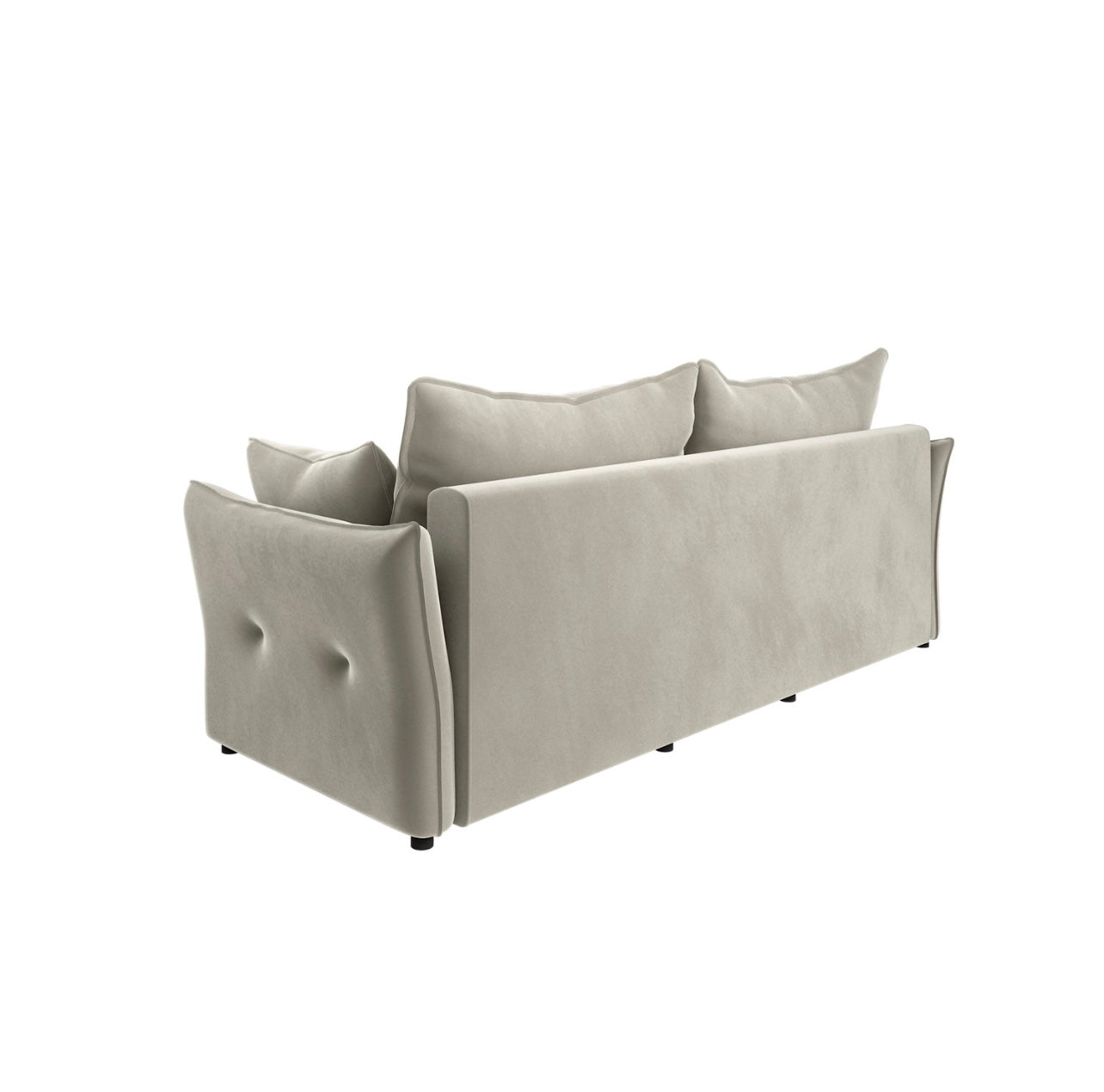 Sofa Bed 3 Seater Velvet Sleeper Sofa with Mattress and Cushions