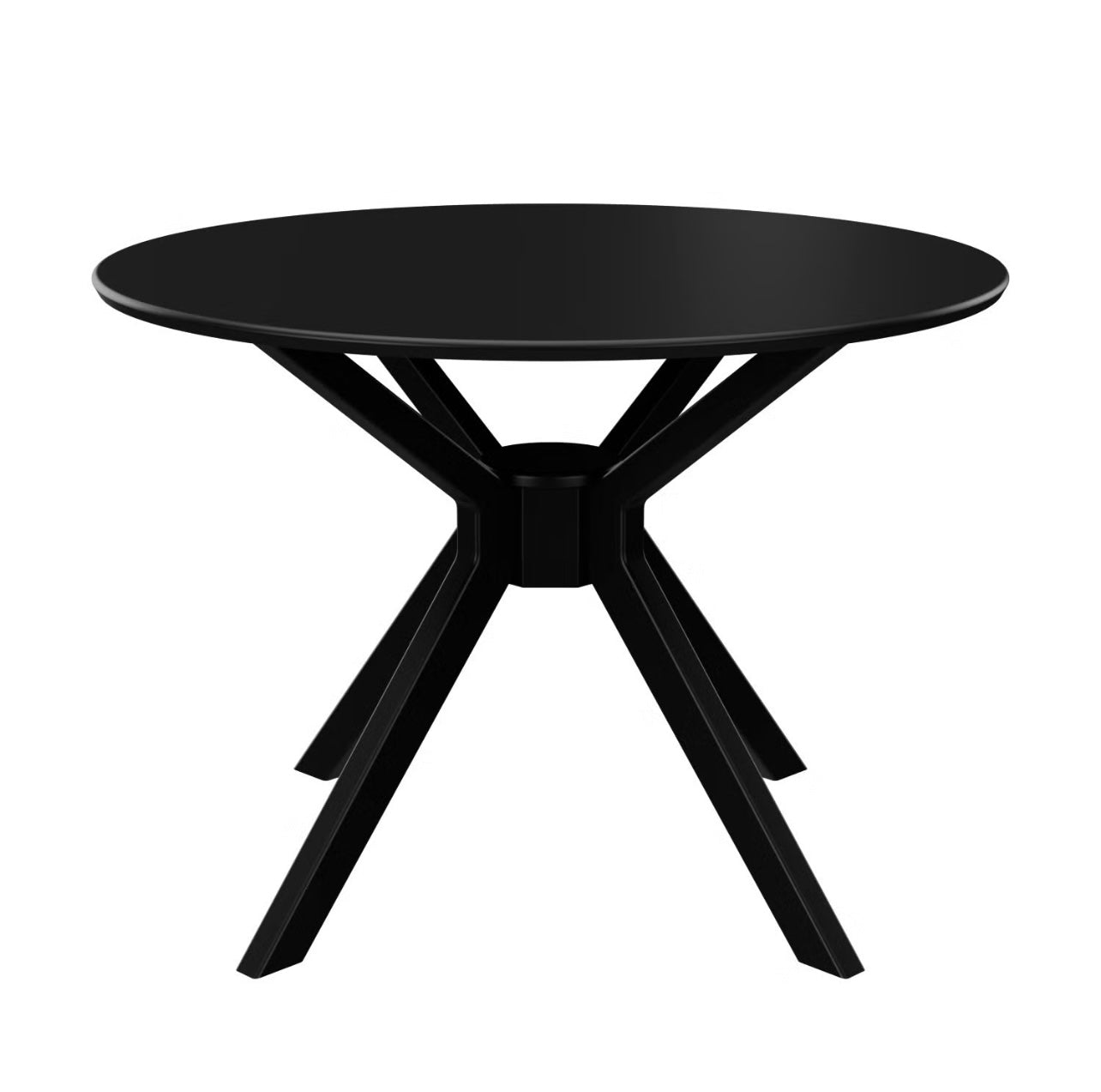Modern Black Dining Set Table and Four Chairs