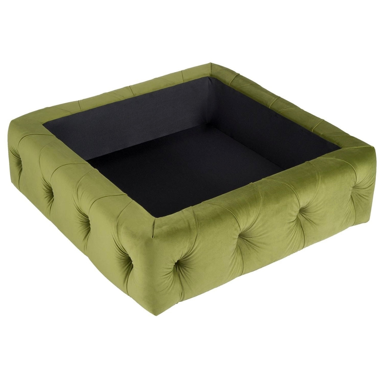 Velvet Footstool Ottoman Pouffe Upholstered Soft Stool